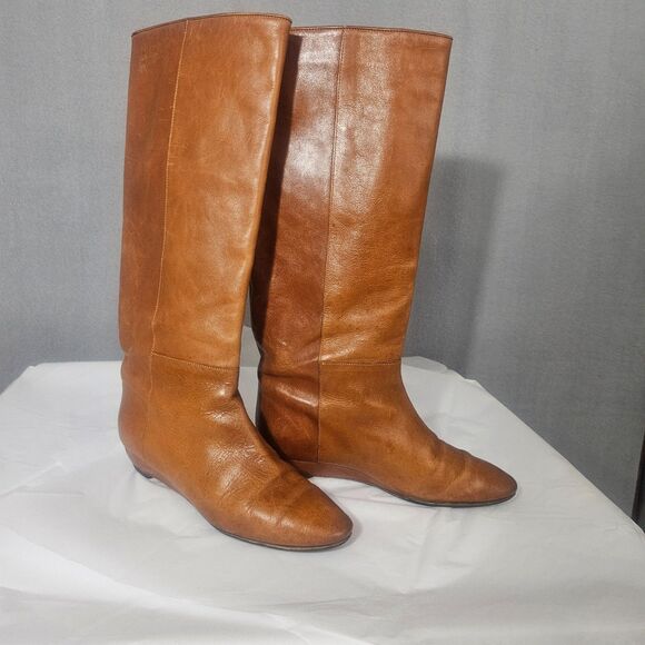 Loeffler Randall Matilde Tall Riding Boots Made in Italy Low Wedge 5.5 - Picture 1 of 10